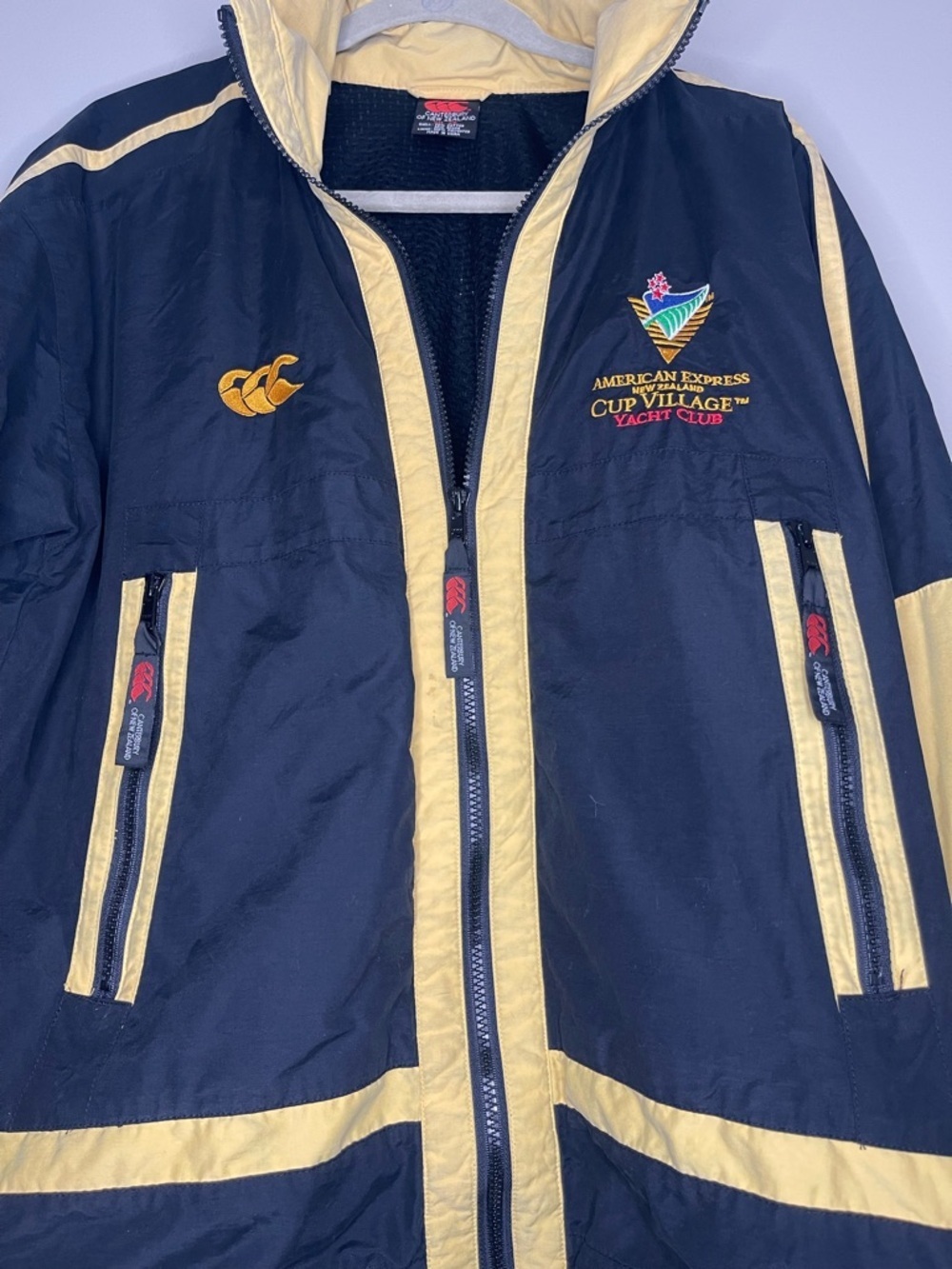 Canterbury Black & Yellow Athletic Windbreaker Jacket - Picture 3 of 9